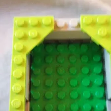 LEGO Green Baseplate Bulk Lot Loose Bricks & Plates Yellow Gray White