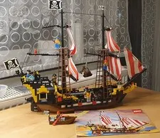LEGO 6285 Black Seas Barracuda Pirate Imperial Soldiers Blue Skirts compl + BA