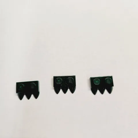 Lego Set Of 3 Crocodile Feet. Used. Great Shape. Green Color. From Set 70126.