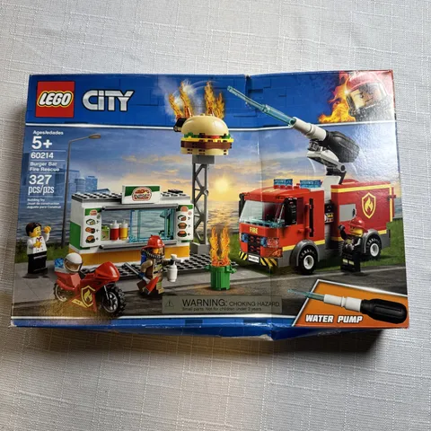 LEGO® City - Burger Bar Fire Rescue 60214 - Truck, Motorcycle. BRAND NEW