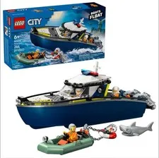 LEGO 60456 City Police Boat Chase Set 264pcs Building Toy Adventure Fun FLOATS