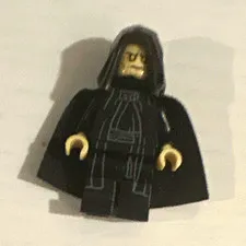 LEGO Minifigure Black Hooded Figure with Cape Black Hood - Emperor Palpatine