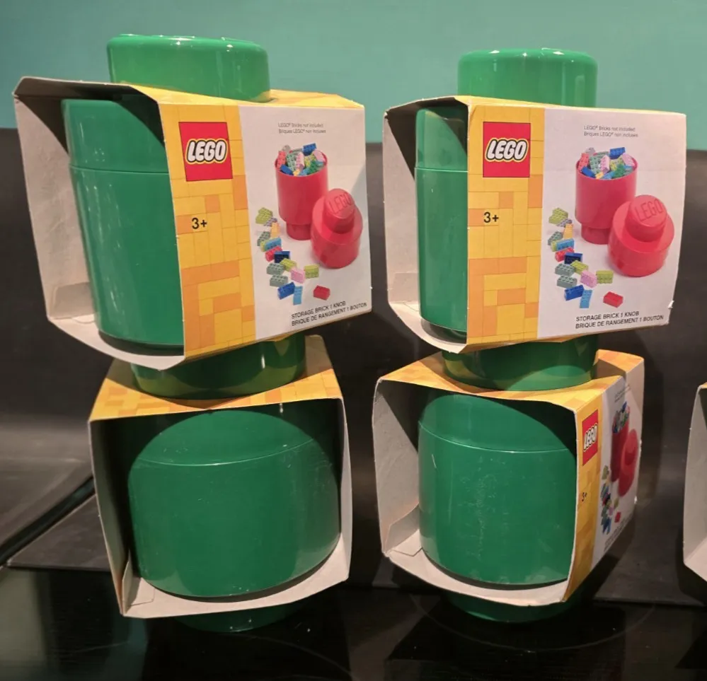 Brand New LEGO Round Storage Brick x4 Knob Stud Organizer Tub LOT