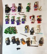 LEGO Super Heroes Minifigure Lot Batman Joker Harley Quinn Wonder Woman