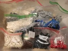 2.5 LB Genuine LEGO Bulk Lot Color Sorted Mixed Bricks Plates Parts Exact Lot