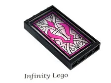 LEGO Black Window Frame 1x4x6 w Elves Stained Glass Symbol Sticker Elves (41179)