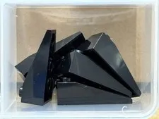 LEGO Parts - Black Wedge 4 x 2 Triple Left - No 43710 - QTY 5