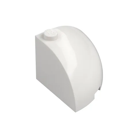 LEGO 12x White Brick, Round Corner 3 x 3 x 2 Dome Top inv.592
