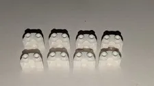 LEGO Lot of 8 White 1x2x1 Cylinder Half 1 x 2 x 1 Pieces Part # 68013 Round
