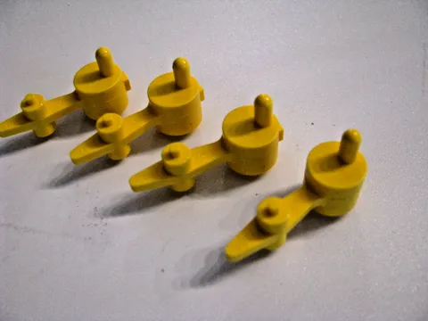 Lego 2866 28567 Yellow Train Ground Throw Track Switch Switcher 9V Lot Of4