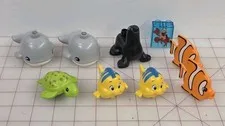 9 Lego Duplo Sea Animals - Flounder, Sebastian, Seal, Turtle, Whale, Clown Fish