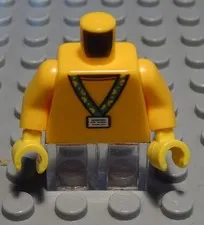 Lego figure accessories top torso dark yellow with decor