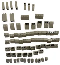 LEGO Vintage Dark Grey Slope Lot 75+ Pcs 45° 33° 75° Roof Wedges 3040 4286 85984