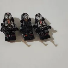 Custom LEGO Minifigures Lot of 3 Sith Troopers W/ Blasters