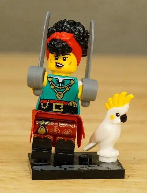 Lego Female Pirate Quartermaster Series 27 Collectible Minifigure CMF & Parrot