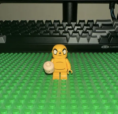 LEGO Dimensions Adventure Time Jake the Dog Minifigure and Finn head 