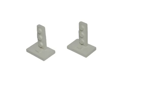 2 Lego® 12V TRAIN Railway Stand Foot for Streetlight 3x2 WHITE