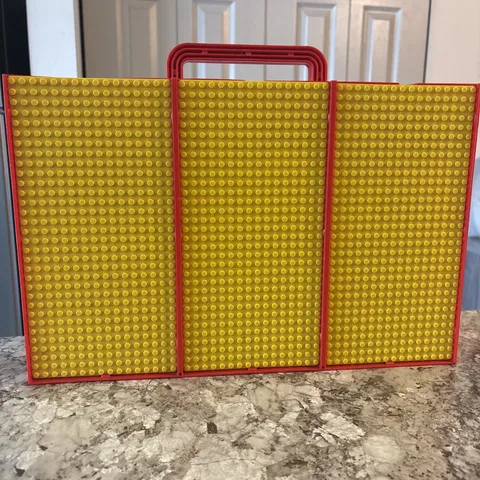 Vintage 1989 Lego Storage Carry Case Container Filled With Mini Figs&Misc Pieces