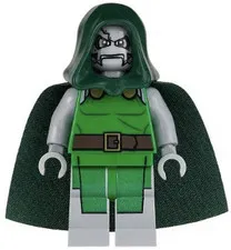 LEGO Doctor Doom Minifigure Green Hood & Cape Plastic Figure Age 4+