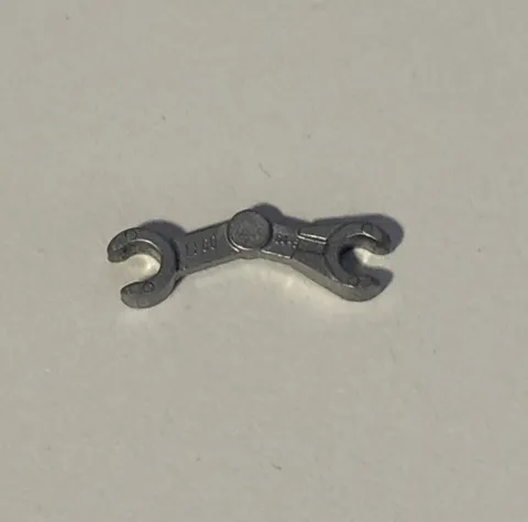 Lego (1)  Metallic Silver Mechanical Arm Bent 30377 Pre-Owned EUC
