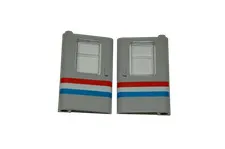 Lego® 9V RC TRAIN Railway 4558 Doors Set Left Right GREY