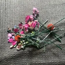 LEGO Flower Bouquet Plant & Flower Pieces Lot, Multicolor Plastic Stems