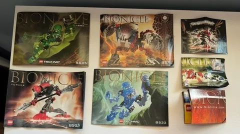 Lot of LEGO BIONICLE Instruction Books Manuals & Booklets 8533 8535 8574 8592