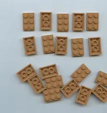 LEGO x 20 Medium Nougat Plate 2 x 3 NEW bulk lot 3021
