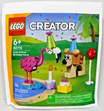 LEGO 30715 Creator Cute Animal Birthday Party New Sealed Flamingo Dog NISB