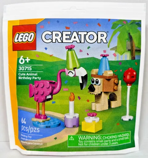 LEGO 30715 Creator Cute Animal Birthday Party New Sealed Flamingo Dog NISB