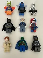LEGO DC Batman Minifigure Lot: Martian Manhunter, Blue Beetle, Batman, Alfred