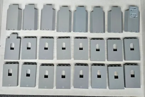 24 LEGO® Light Gray & Bluish Gray Wall Panels Castle Fortress Bulk Lot