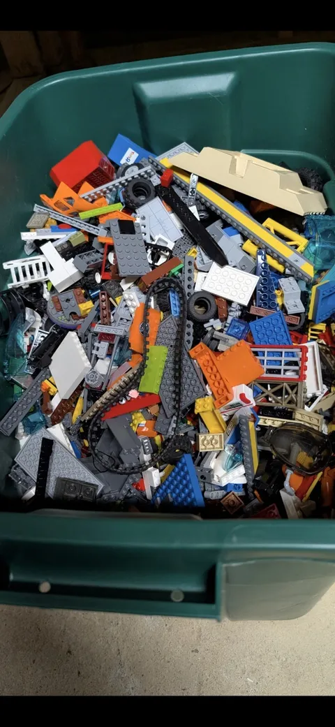 One Pound Lego Mixed Brick Lot Clean Authentic +One Minifig Per Lb buy 3 1 free