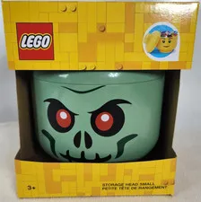 LEGO Limited Edition Halloween Small Storage Green Ghoul Head Red Eyes Container