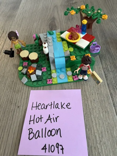 LEGO Friends #41097 Heartlake Hot Air Balloon - Complete, Instructions, Minifigs