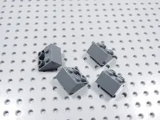 LEGO Lot of 4 Dark Bluish Gray 2x2 Inverted Slopes BD