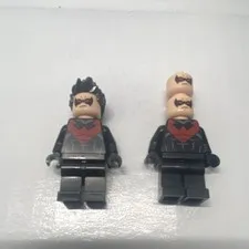 LEGO Minifigure Bulk Lot of 2 Black Outfits w/ Red Chest Design Age 5+