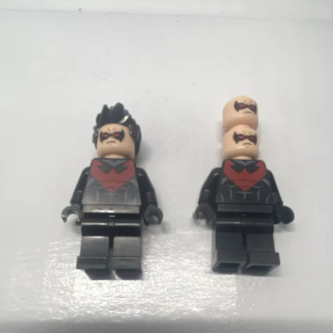 LEGO Minifigure Bulk Lot of 2 Black Outfits w/ Red Chest Design Age 5+