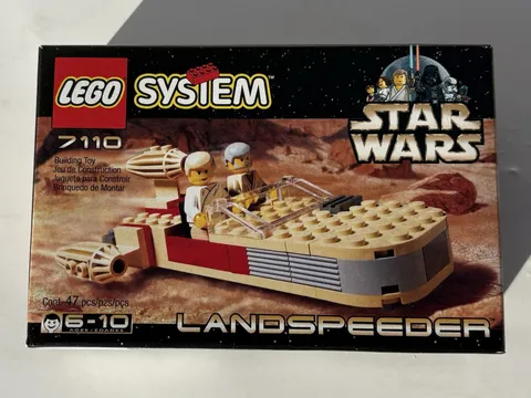 Vtg 1999 LEGO Star Wars #7110 Landspeeder Unopened Retired Lego Set NEW In Box!
