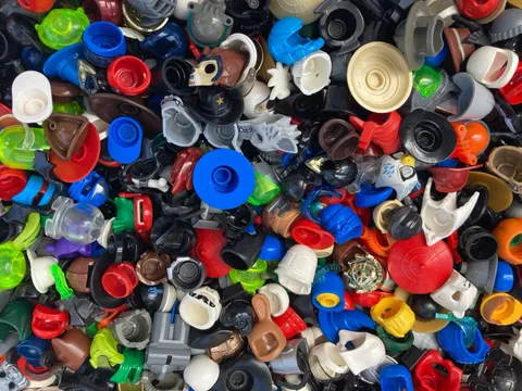 LEGO Minifigure Headgear Mystery Lot 25 Pieces Helmets Hats Caps Beanies Etc