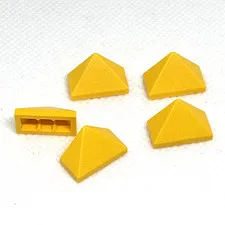 LEGO Parts - Yellow Slope 45 2 x 1 Triple - No 15571 - QTY 5