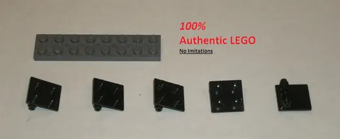LEGO NEW 2x2 Black Hinge Top (5x) 4124096 Brick 6134