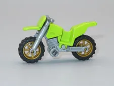 LEGO Motorcycle Dirt Bike lime green gold rims for minifigures 60049