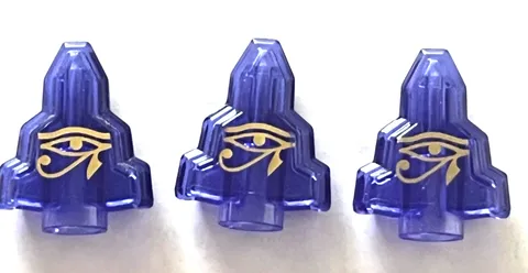 LEGO LOT OF 3 PURPLE TRANS MOONSTONES MONSTER FIGHTERS EYE OF HORUS