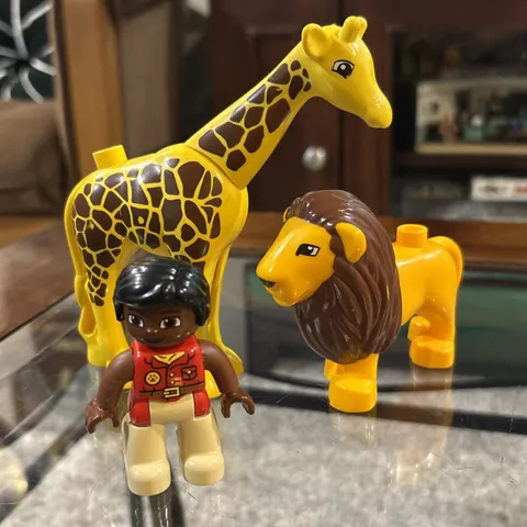 Lego Duplo Savanna 10802 Set Figured Only Giraffe Lion Person No box/Manual