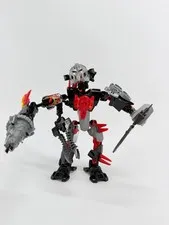 LEGO Hero Factory Bionicle Custom Black Silver Red Robot Figure Weapons