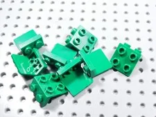 LEGO Lot of 8 Green 1x2-2x2 Brackets BM
