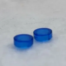 LEGO 98138 Trans Dark Blue Tile, Round 1 x 1 (x2)