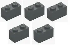 LEGO ® 5x brick 1x2 dark stone grey dark grey 3004 element 4211088 building block New