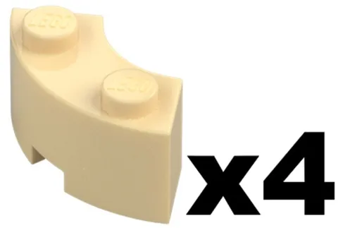 Lego Part 85080 Tan BRICK Round 2 x 2 Macaroni with Stud Notch Qty 4 TN4